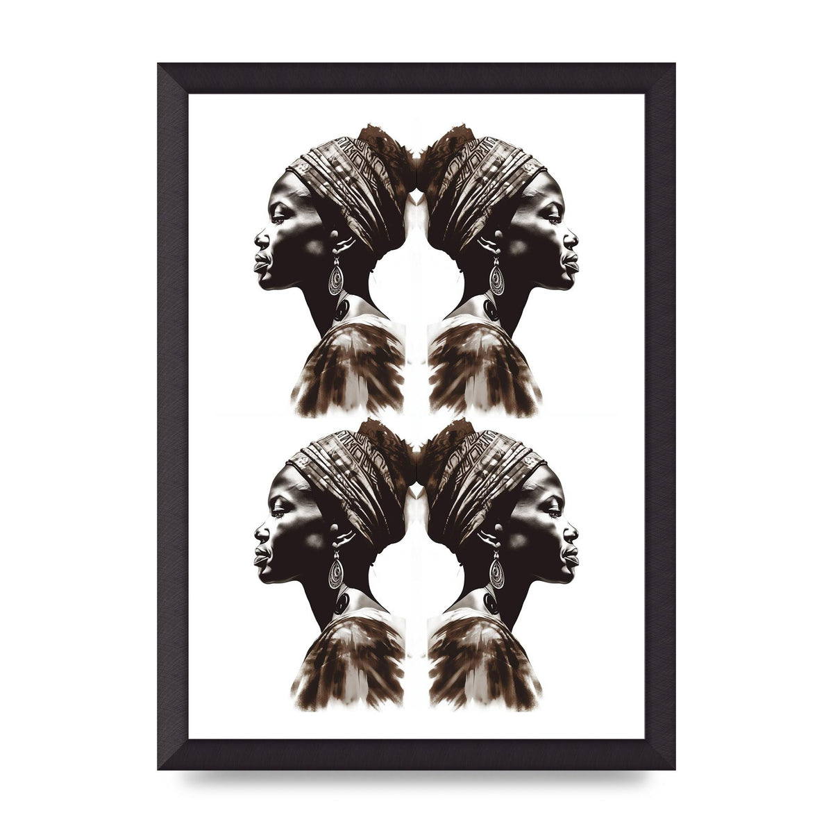 African Womans Profile with Cultural Depth