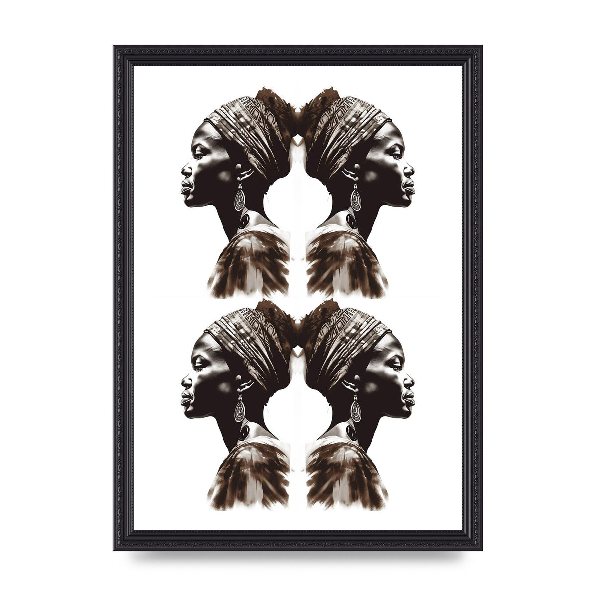 African Womans Profile with Cultural Depth