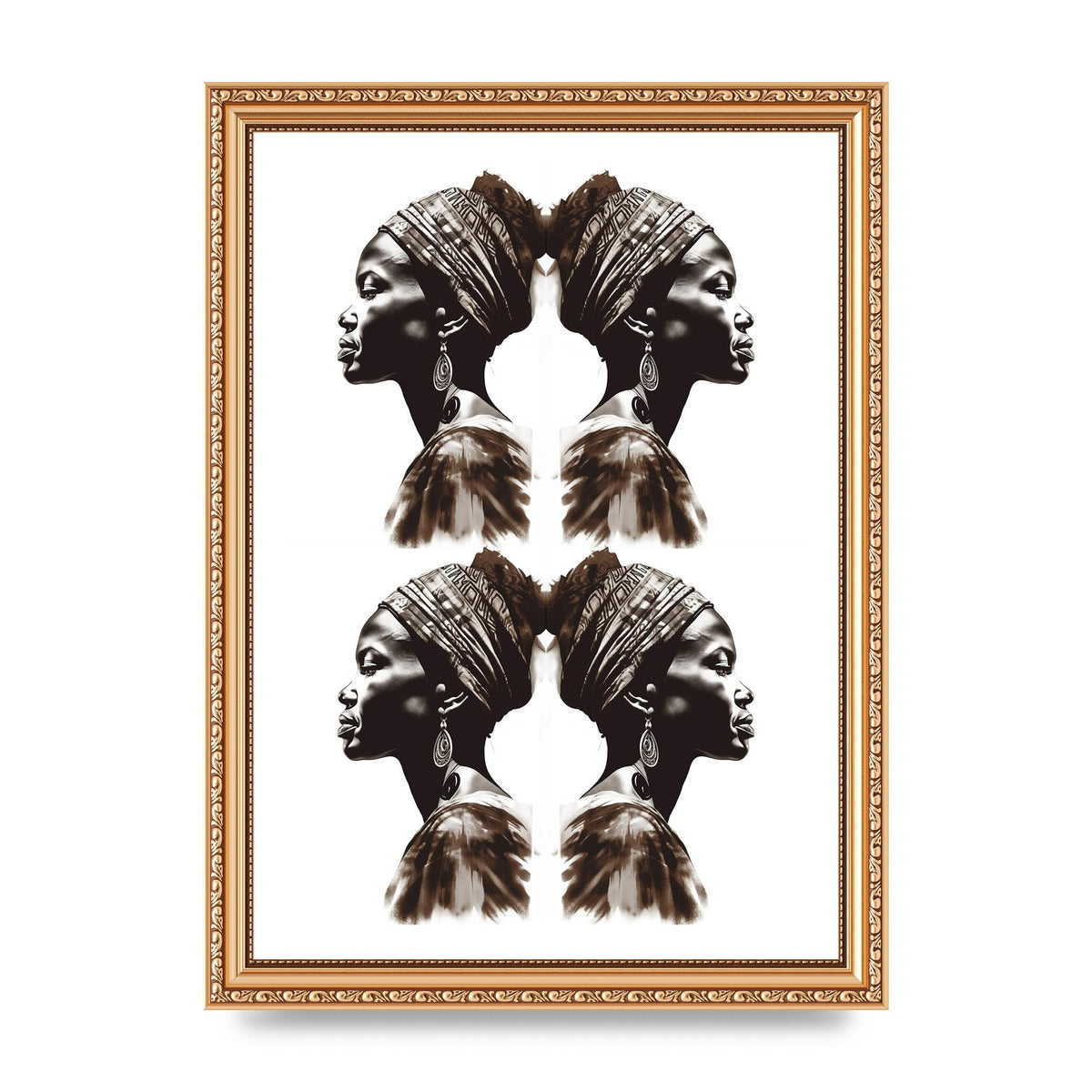 African Womans Profile with Cultural Depth