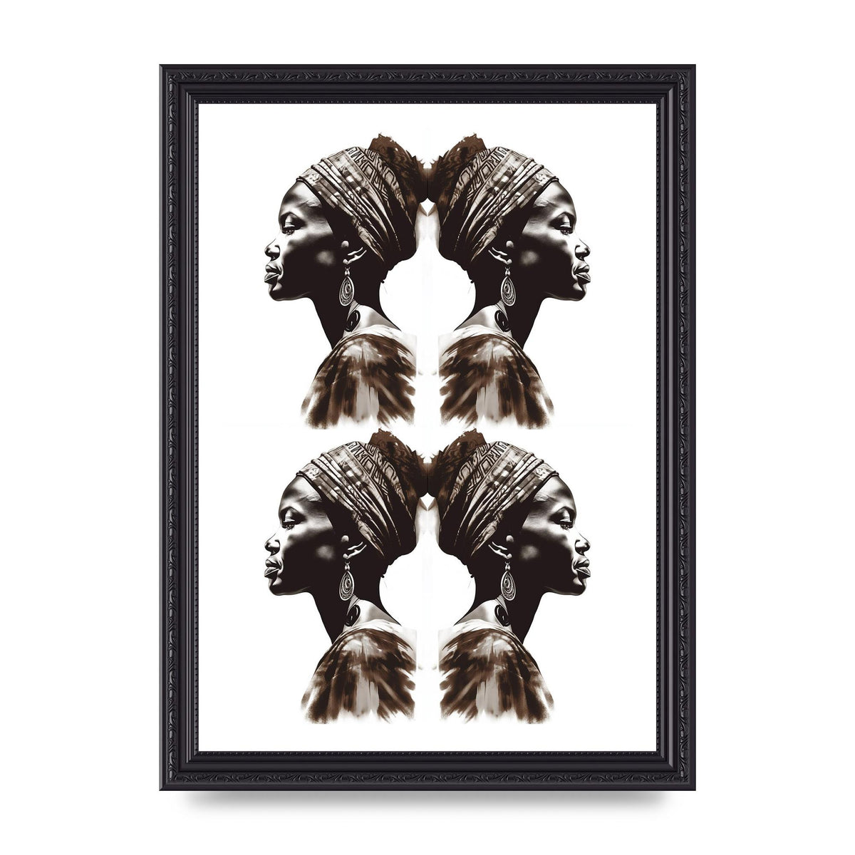African Womans Profile with Cultural Depth