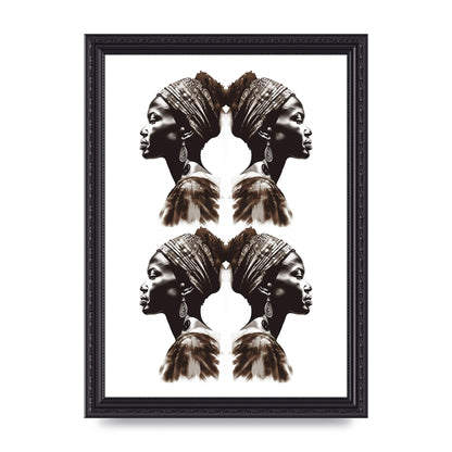 African Womans Profile with Cultural Depth