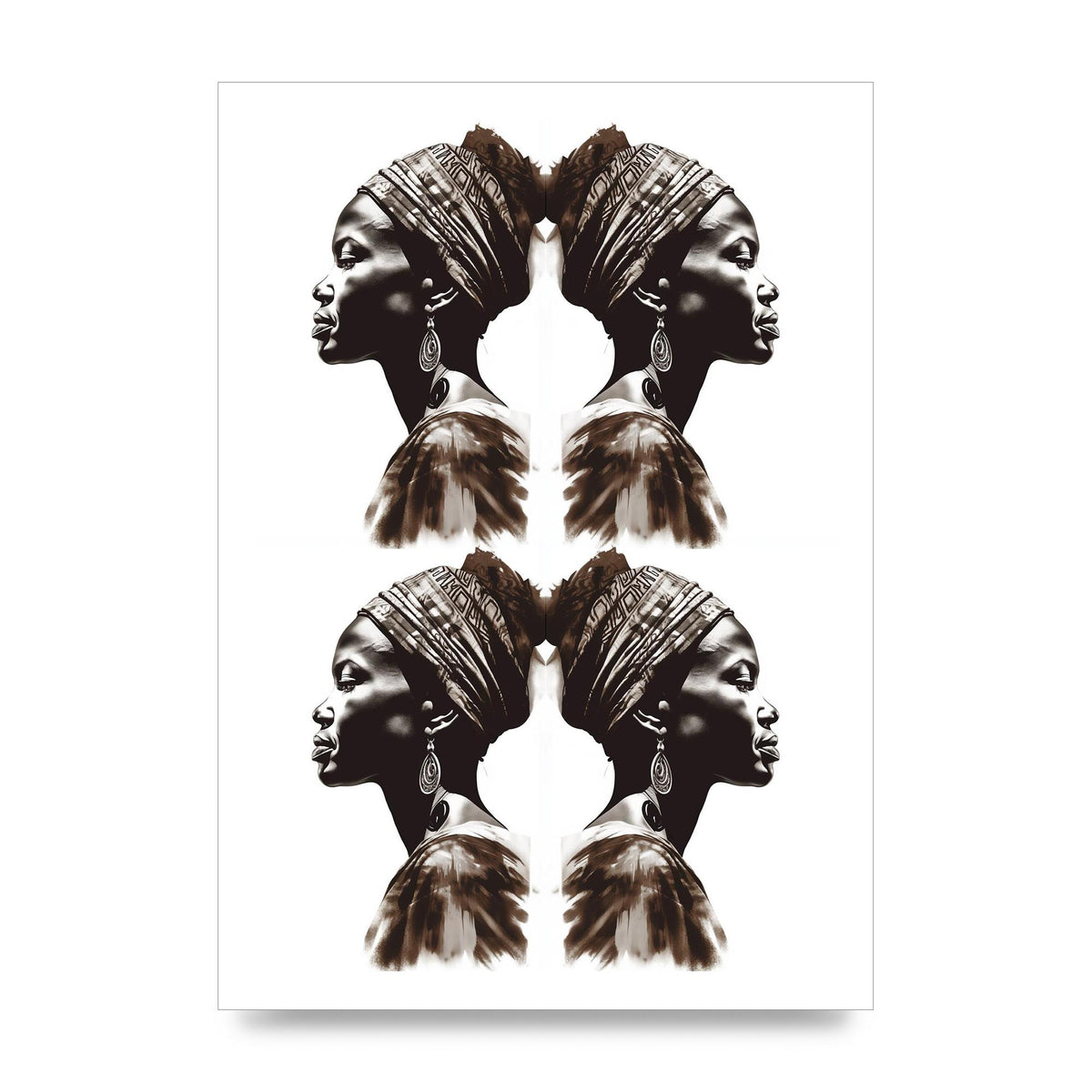 African Womans Profile with Cultural Depth