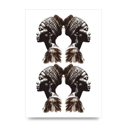 African Womans Profile with Cultural Depth