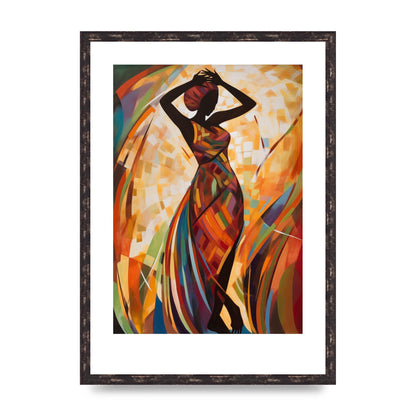 Abstract African Woman in Warm Tones