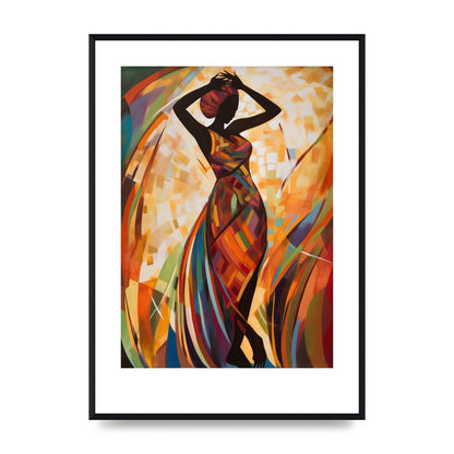 Abstract African Woman in Warm Tones