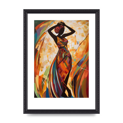 Abstract African Woman in Warm Tones
