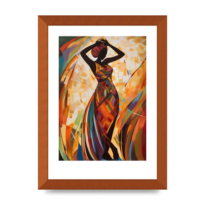 Abstract African Woman in Warm Tones