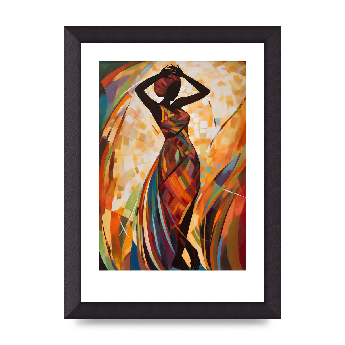 Abstract African Woman in Warm Tones