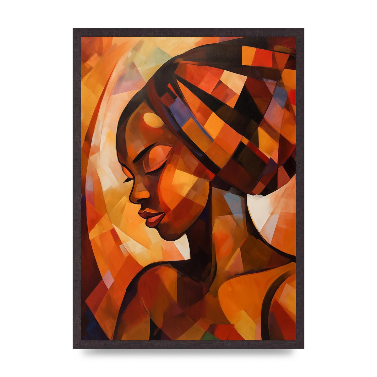 African Womans Warmth in Abstract