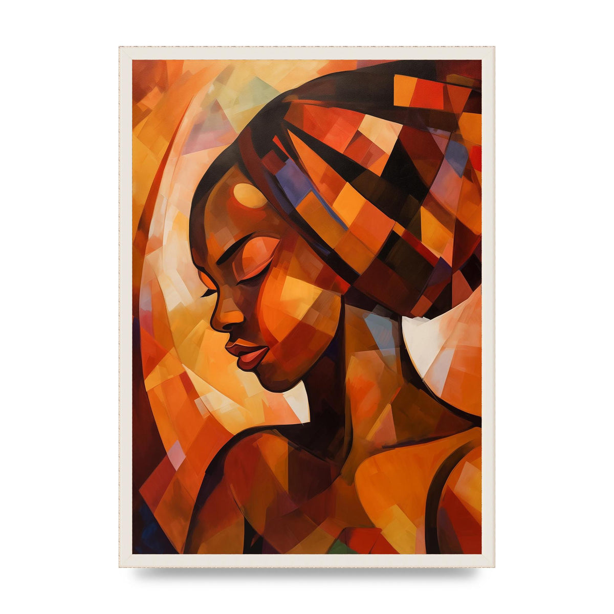 African Womans Warmth in Abstract
