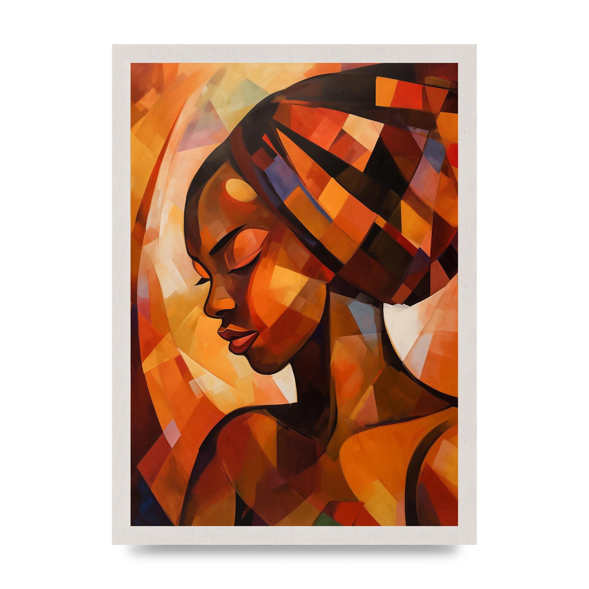 African Womans Warmth in Abstract