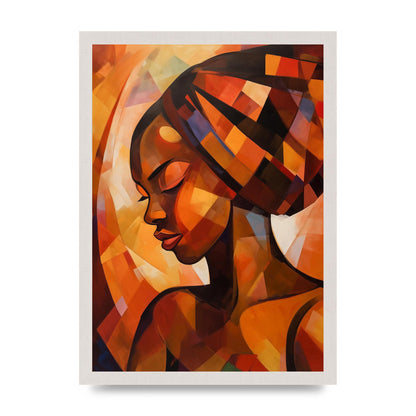 African Womans Warmth in Abstract