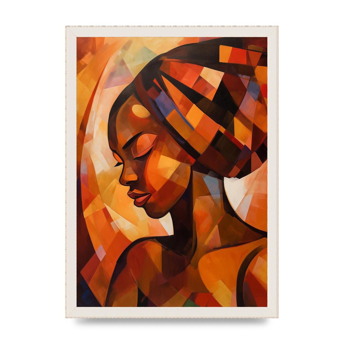African Womans Warmth in Abstract