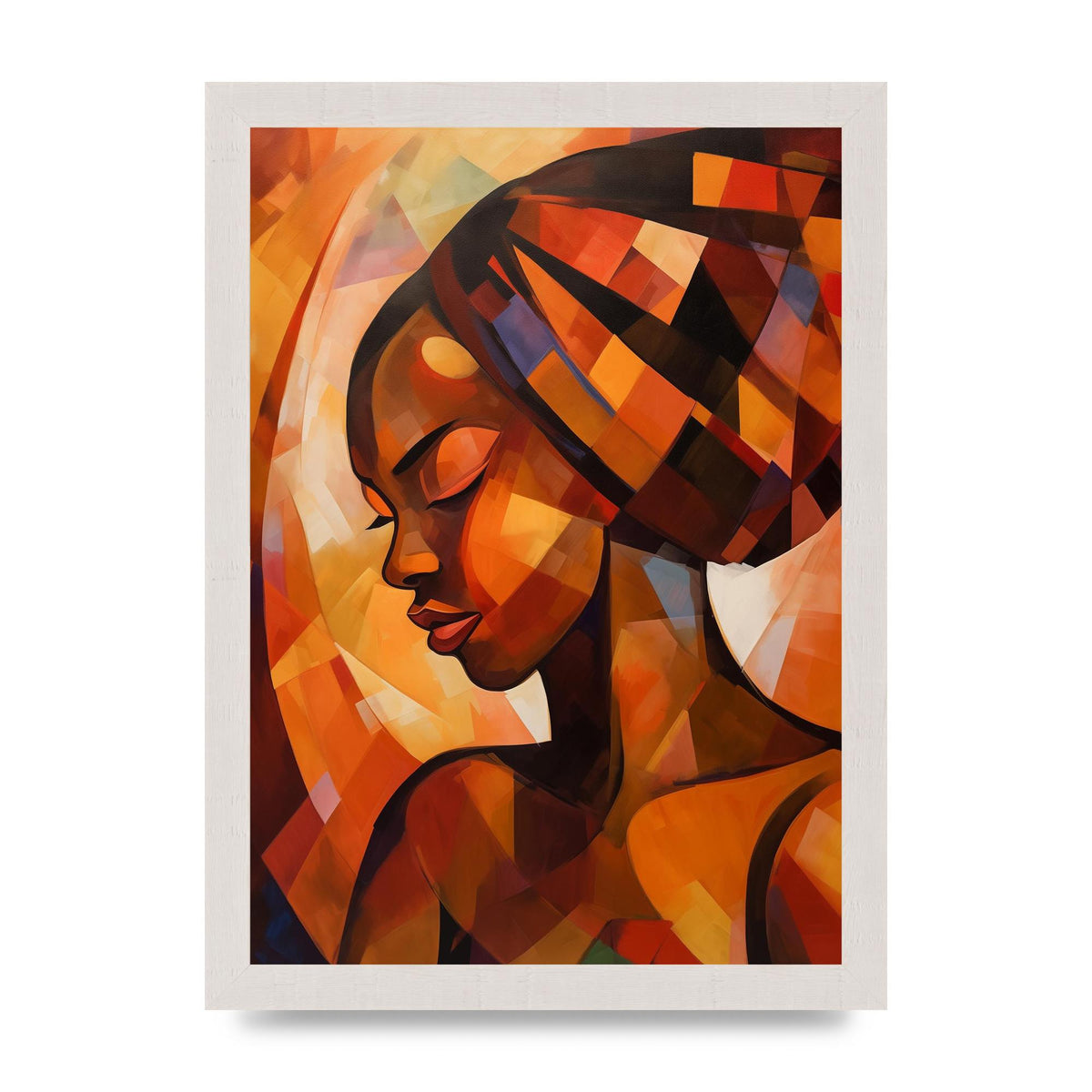 African Womans Warmth in Abstract