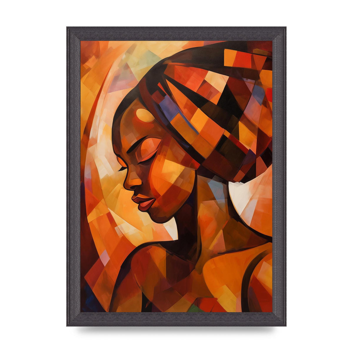 African Womans Warmth in Abstract