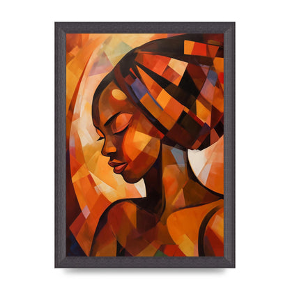 African Womans Warmth in Abstract