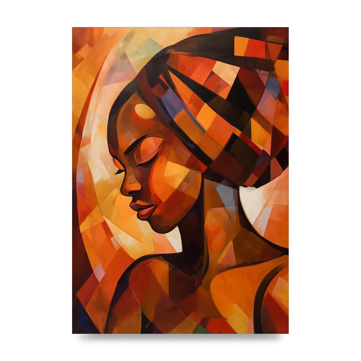 African Womans Warmth in Abstract