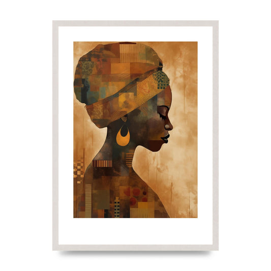 Essence of African Woman in Earthy Hues