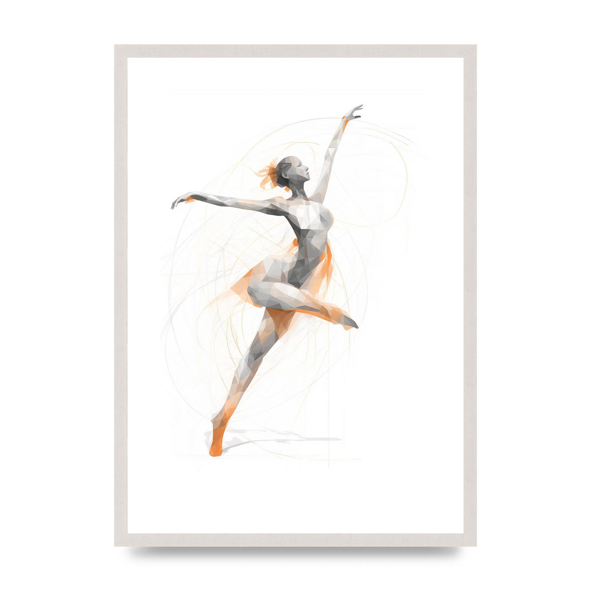 Womans Dance in Minimalist Strokes