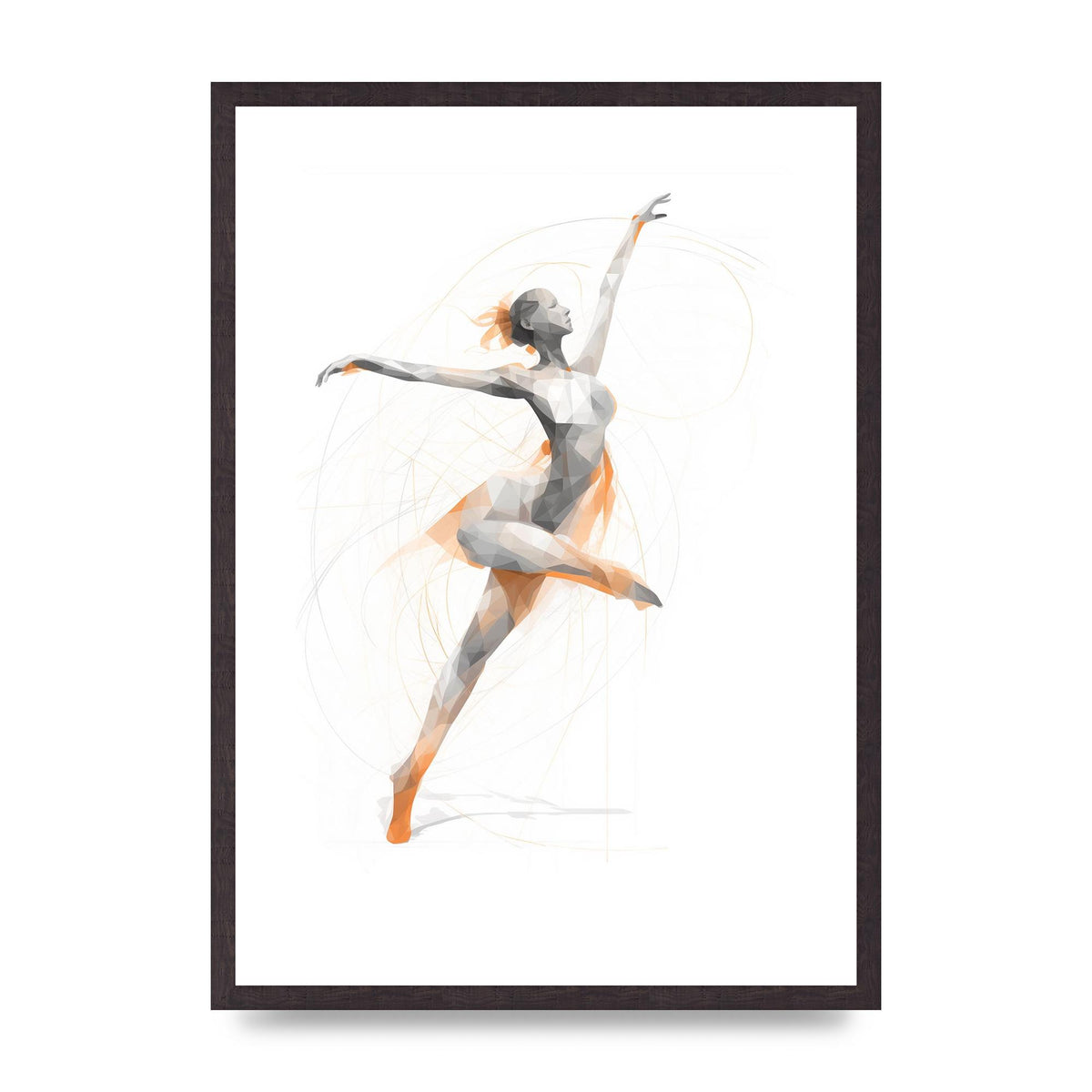 Womans Dance in Minimalist Strokes
