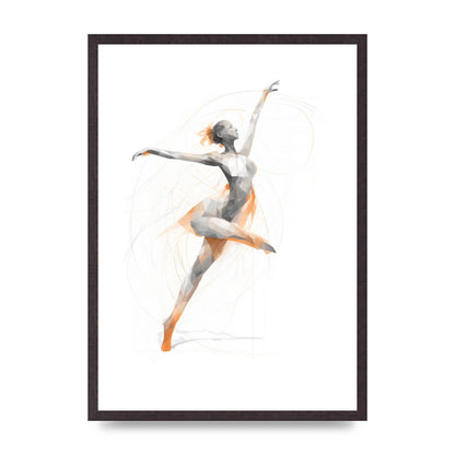 Womans Dance in Minimalist Strokes