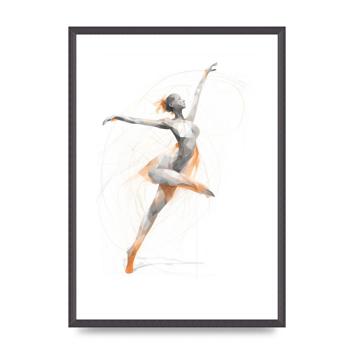 Womans Dance in Minimalist Strokes