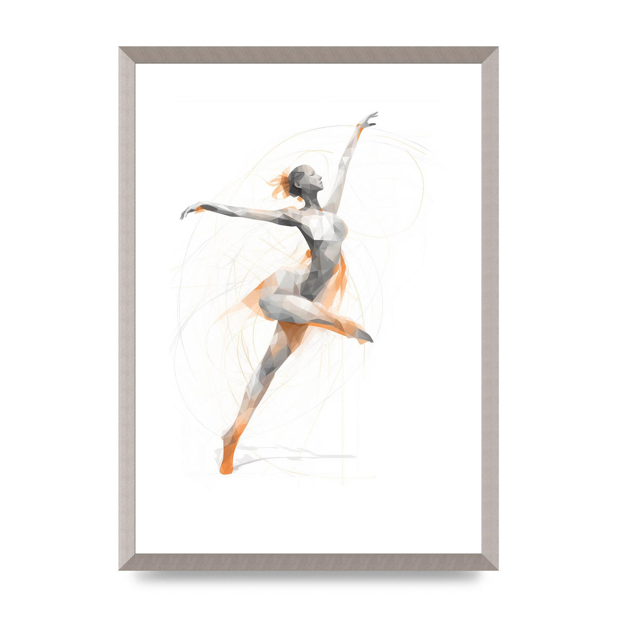 Womans Dance in Minimalist Strokes