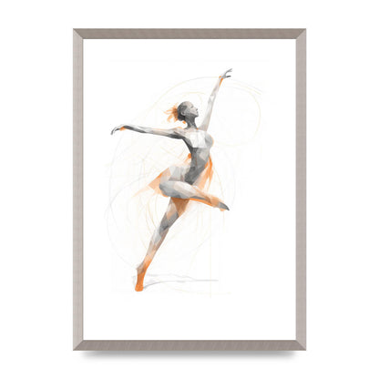 Womans Dance in Minimalist Strokes