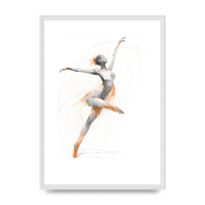 Womans Dance in Minimalist Strokes