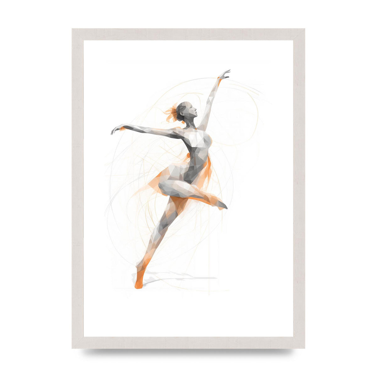 Womans Dance in Minimalist Strokes