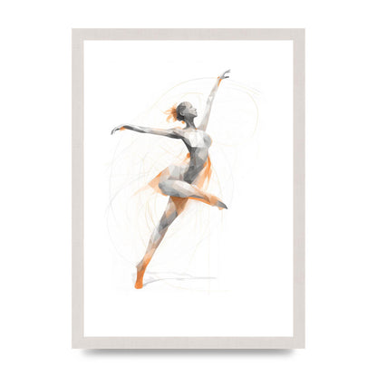 Womans Dance in Minimalist Strokes