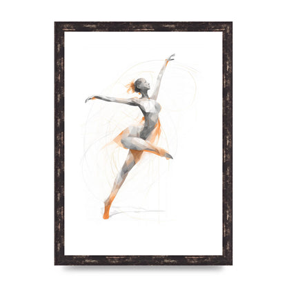 Womans Dance in Minimalist Strokes