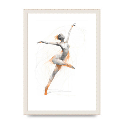 Womans Dance in Minimalist Strokes