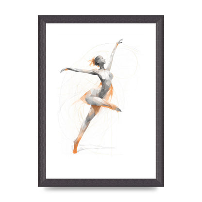 Womans Dance in Minimalist Strokes