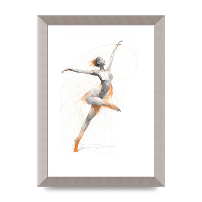 Womans Dance in Minimalist Strokes
