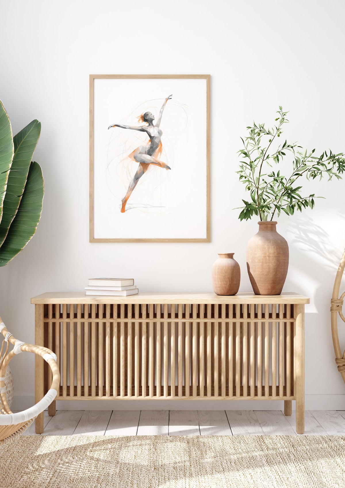 Womans Dance in Minimalist Strokes