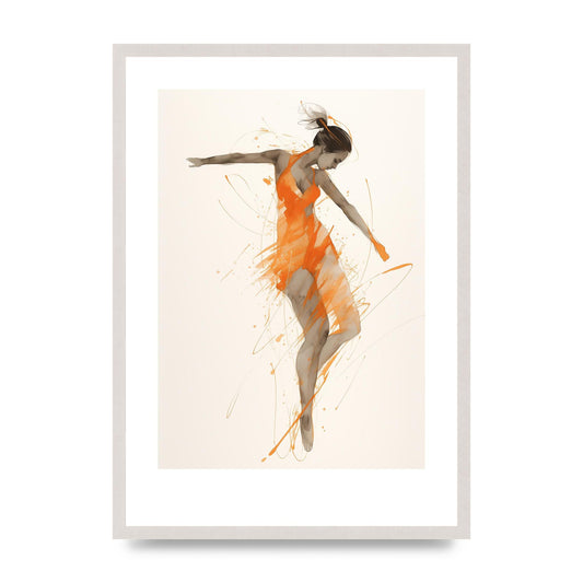 Balance of Movement in Dancing Woman