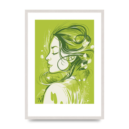 Femininity in Lime Green Strokes