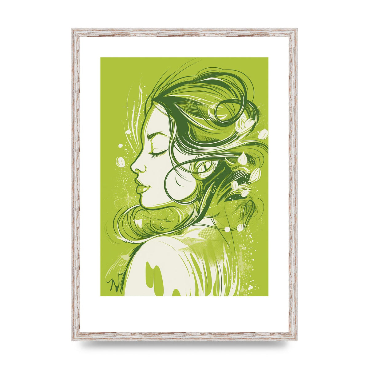 Femininity in Lime Green Strokes