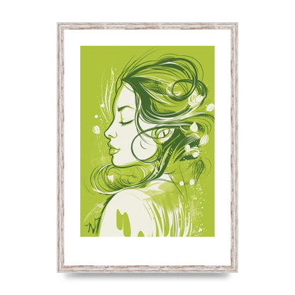 Femininity in Lime Green Strokes
