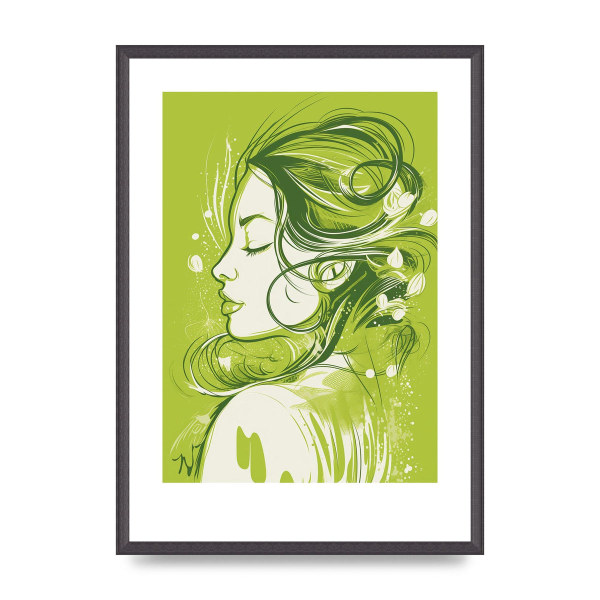 Femininity in Lime Green Strokes