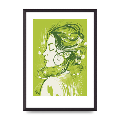 Femininity in Lime Green Strokes