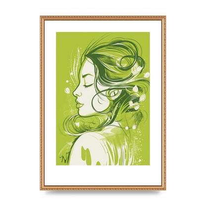 Femininity in Lime Green Strokes