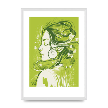 Femininity in Lime Green Strokes