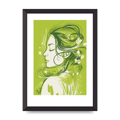 Femininity in Lime Green Strokes