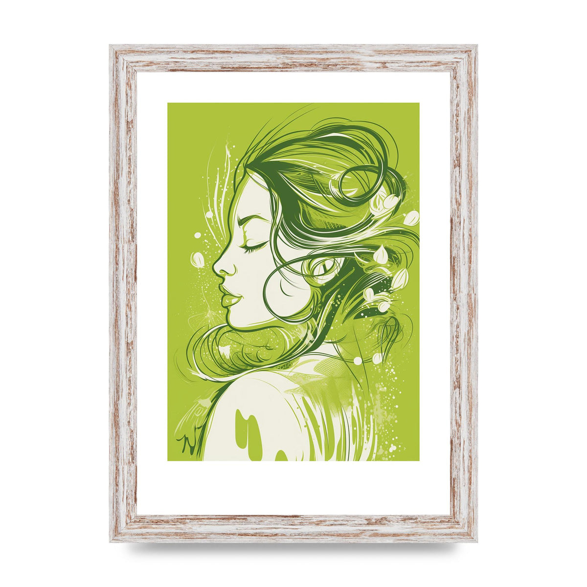 Femininity in Lime Green Strokes