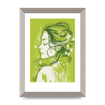 Femininity in Lime Green Strokes