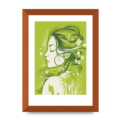 Femininity in Lime Green Strokes
