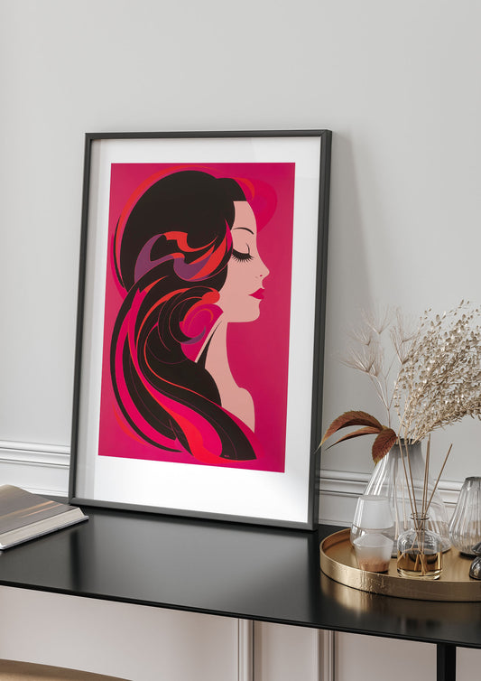 Woman in Hot Pink Curve