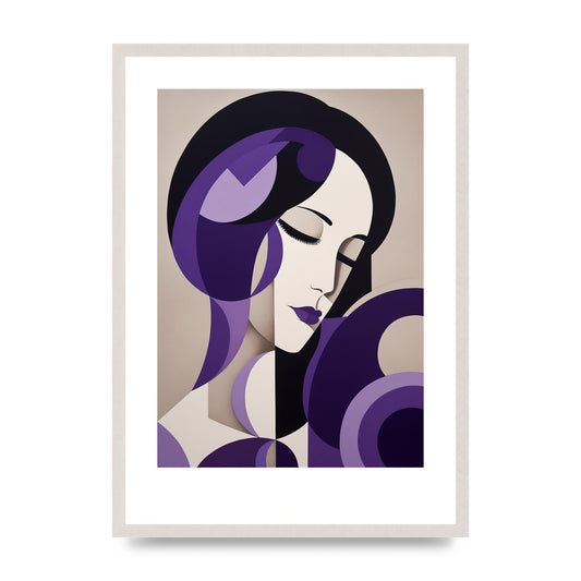 Delicate Female Form in Vivid Violet